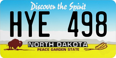 ND license plate HYE498