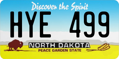 ND license plate HYE499