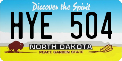 ND license plate HYE504