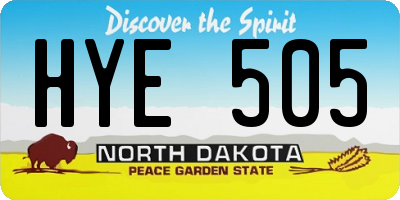 ND license plate HYE505