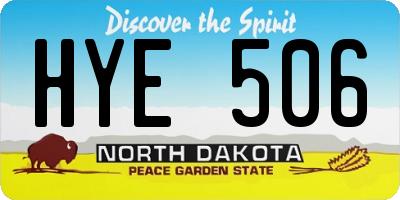 ND license plate HYE506