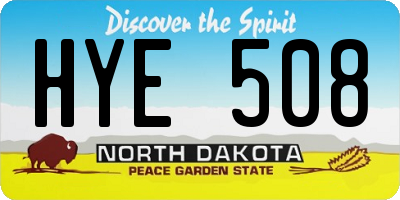 ND license plate HYE508
