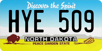 ND license plate HYE509