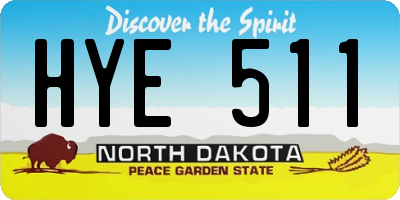 ND license plate HYE511