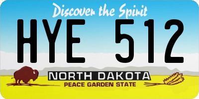 ND license plate HYE512