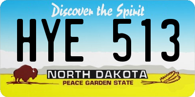 ND license plate HYE513