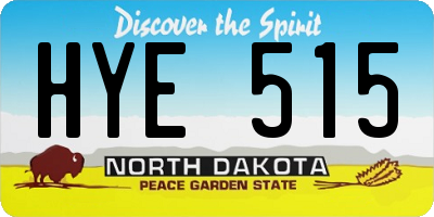 ND license plate HYE515