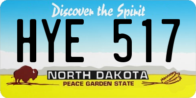 ND license plate HYE517