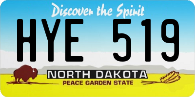 ND license plate HYE519