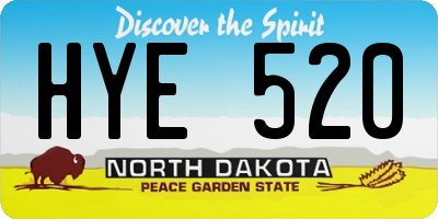 ND license plate HYE520