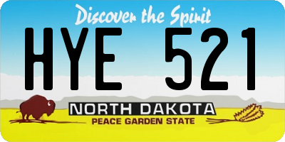 ND license plate HYE521