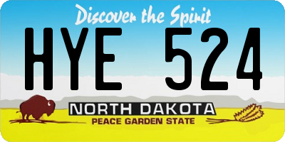 ND license plate HYE524