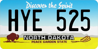 ND license plate HYE525