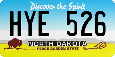 ND license plate HYE526