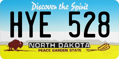 ND license plate HYE528