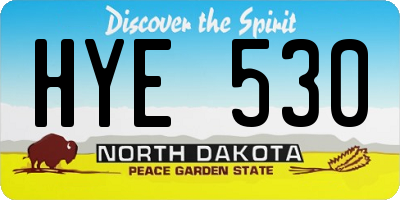 ND license plate HYE530