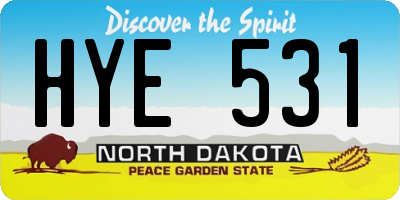 ND license plate HYE531