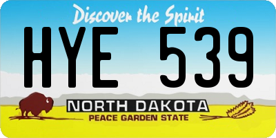 ND license plate HYE539