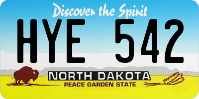 ND license plate HYE542