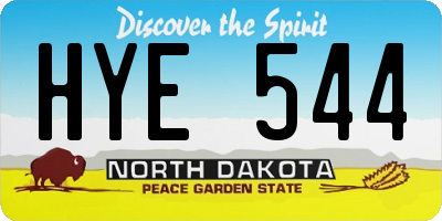 ND license plate HYE544