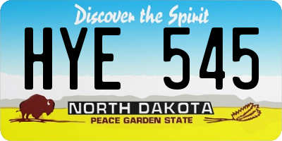 ND license plate HYE545