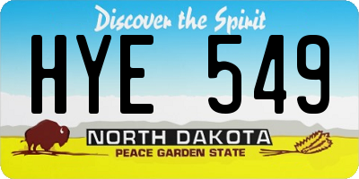 ND license plate HYE549