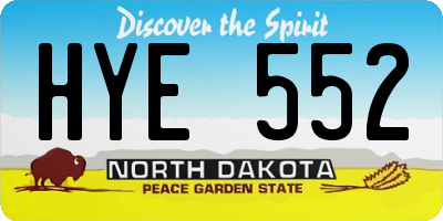 ND license plate HYE552