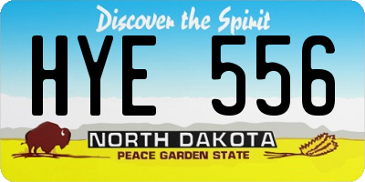 ND license plate HYE556