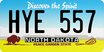ND license plate HYE557