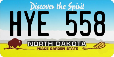 ND license plate HYE558