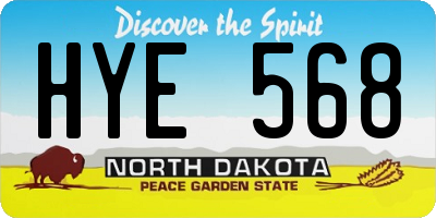 ND license plate HYE568