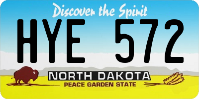 ND license plate HYE572
