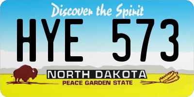 ND license plate HYE573