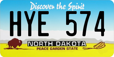 ND license plate HYE574