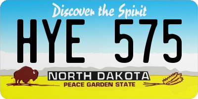 ND license plate HYE575