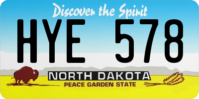 ND license plate HYE578