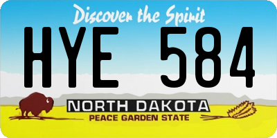 ND license plate HYE584