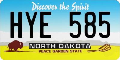 ND license plate HYE585