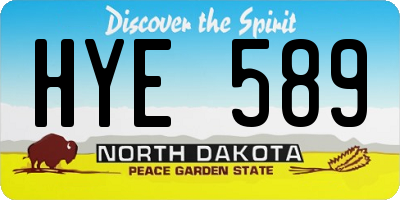ND license plate HYE589