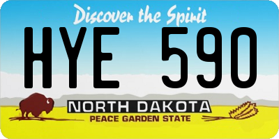 ND license plate HYE590