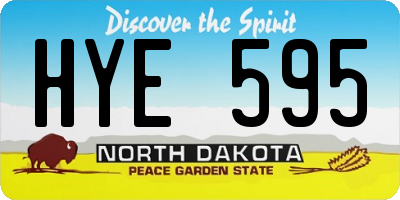 ND license plate HYE595