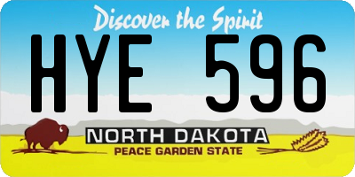 ND license plate HYE596
