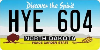 ND license plate HYE604