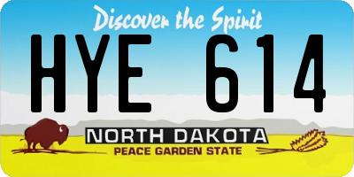ND license plate HYE614