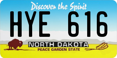 ND license plate HYE616