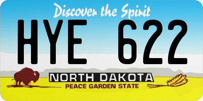 ND license plate HYE622