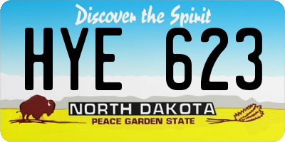 ND license plate HYE623