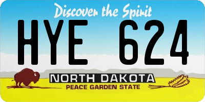 ND license plate HYE624