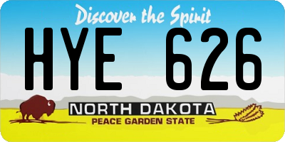 ND license plate HYE626