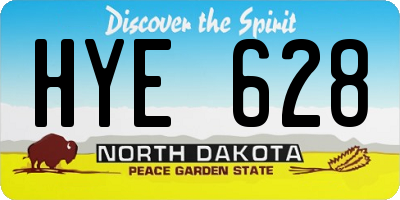 ND license plate HYE628